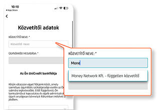 Közvetítő adatai